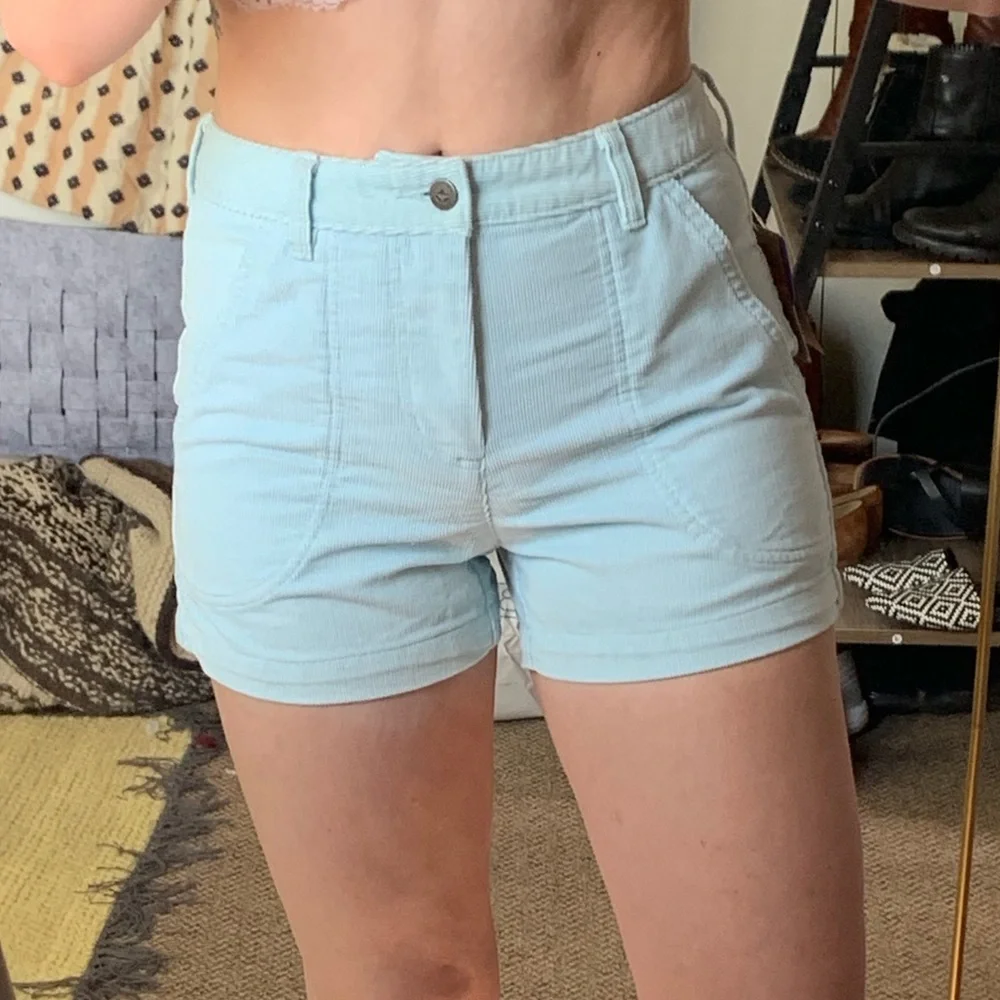 NWOT Patagonia Baby Blue Stand Up Corduroy Shorts - Picture 1 of 5